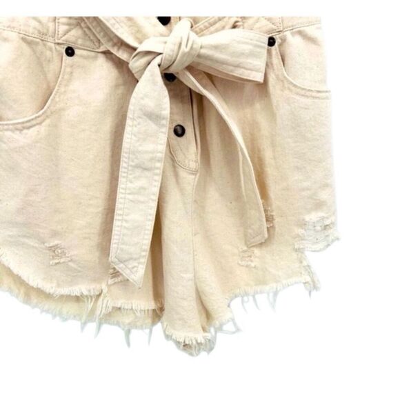 NWT BDG Urban Outfitters Rompers Shorts Beige Cotton Size S P - Picture 4 of 9